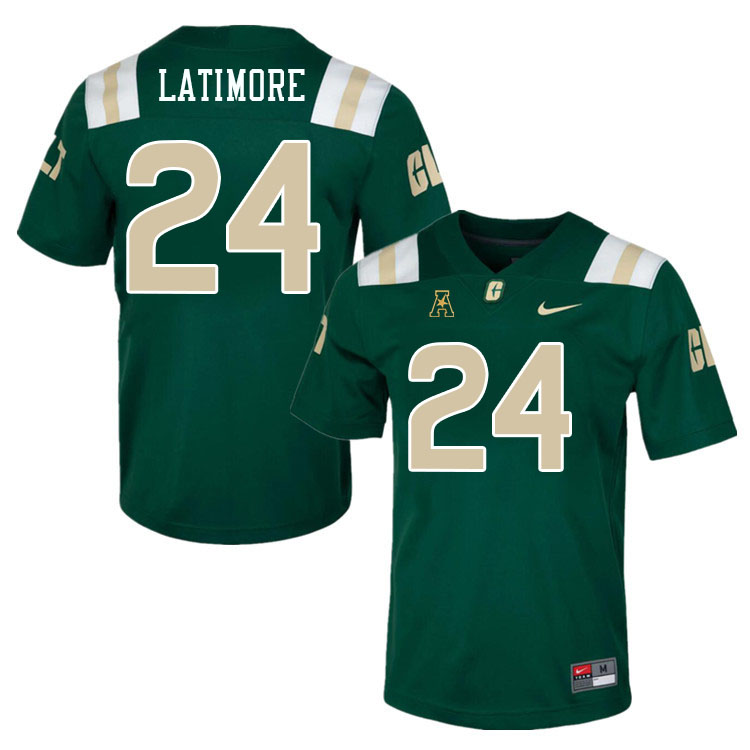 Charlotte 49ers #24 Tequan Latimore College Football Jerseys Stitched Sale-Green